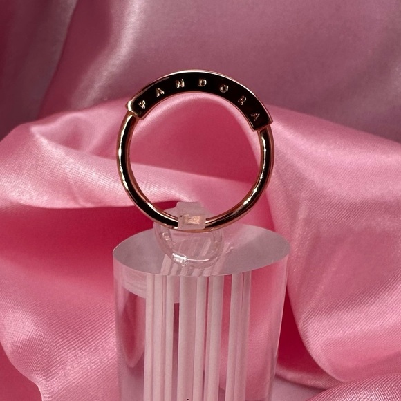 Pandora Signature I‑D Pavé Ring – 14k Rose Gold‑Plated – New - Picture 8 of 13